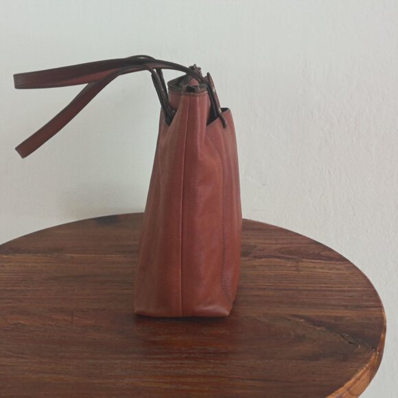 Fossil Brown Leather Tote Bag - Picture 10 of 12